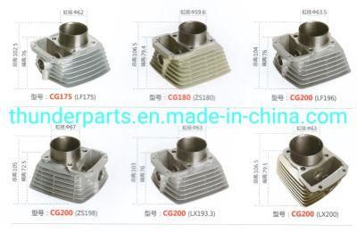 Motorcycle Cylinder Block Kit for Cg175/Lf175/Cg180/Zs180/Cg200/Lf196/Zs198/Lx193.3/Lx200/62mm/59.6mm/63.5mm/67mm/63mm