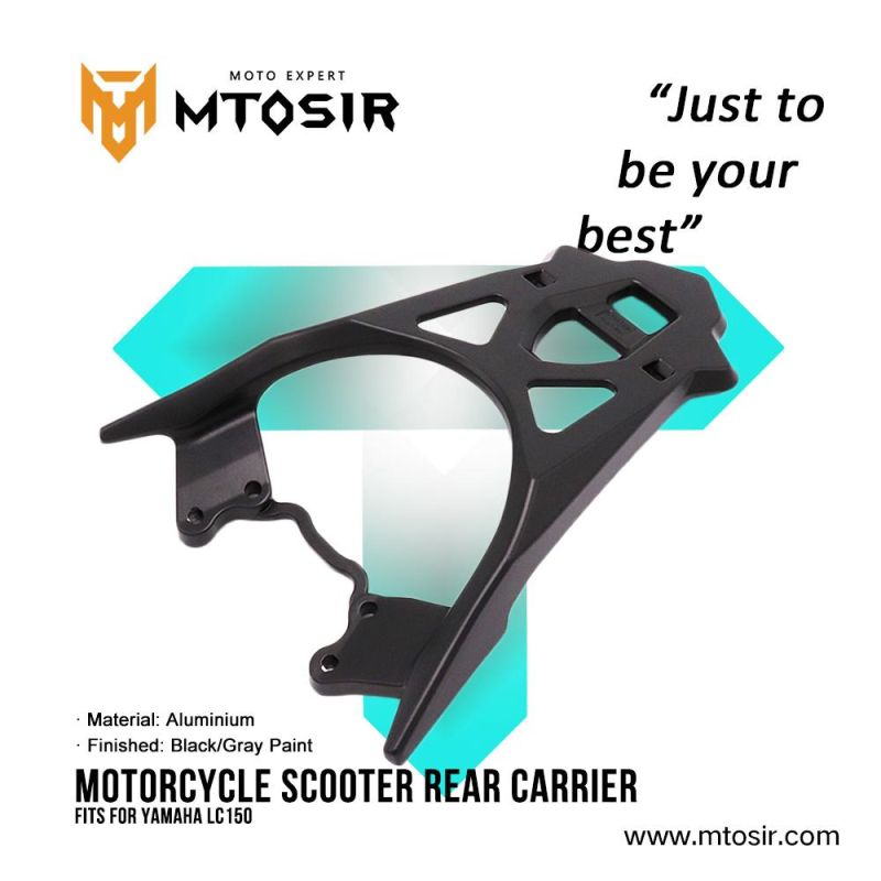 Mtosir Motorcycle Scooter Rear Carrier for Model YAMAHA LC150 Black/Gray Paint High Quality Professional Rear Carrier
