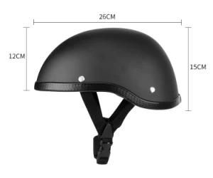 DOT CE Certificate Half Face Helmet for Motorcycles in Matte Black