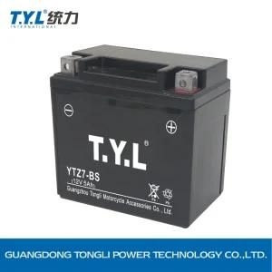Ytz7-BS 12V5ah Wet-Charged Mf Lead-Acid Battery Motorcycle Parts Deep Cycle Battery
