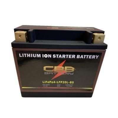 LiFePO4 Lithium Motorcycle Battery LFP20L-BS/Ytx20L-BS