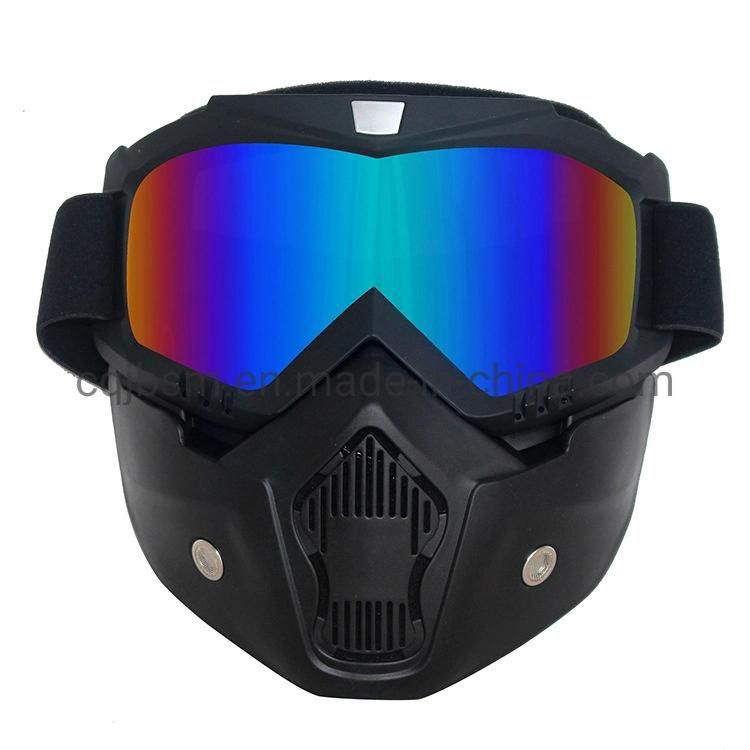 Cqjb Motorcycle Face Dust Shield Waterproof Windproof Anti-Fog Mirror Mask