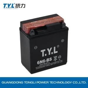 6n6-BS Dry Charged Mf Battery/Motorcycle Parts/Motorcycle Battery 6V6ah