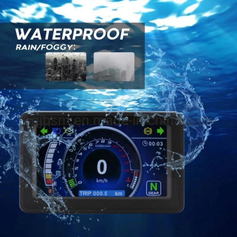 Cqjb New Style Waterproof Motorcycle Digital Speedometer
