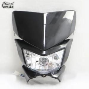 Black Dirt Bike Headlight Front Fairing Motorcycle Supermoto Head Light 12V