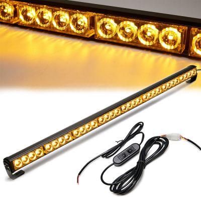 Water and Dust Resistant 35.5&quot; Easy to Use 13 Modes Amber Traffic Advisor LED Strobe Light Bar