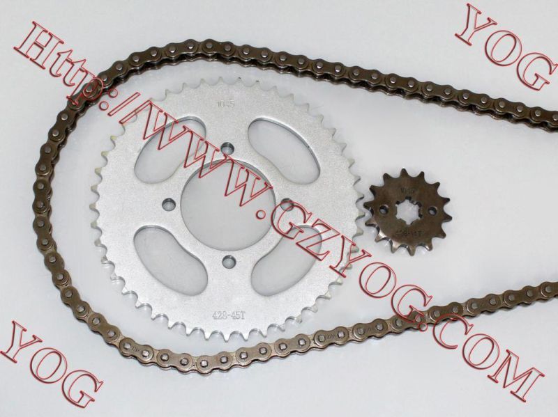 Motorcycle Chain Sprocket Set, Repuestos PARA Motocicletas, Kit De Transmision for Honda C100 Biz100