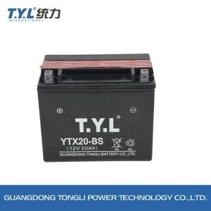 Ytx20-BS Dry Charged Mf Battery/Motorcycle Parts/Motorcycle Battery 12V20ah Factory Price