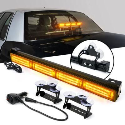 35&quot; COB LED Emergency Traffic Advisor Strobe Light Bar Amber 21 Blink Pattern Directional Hazard Warning Light Bar