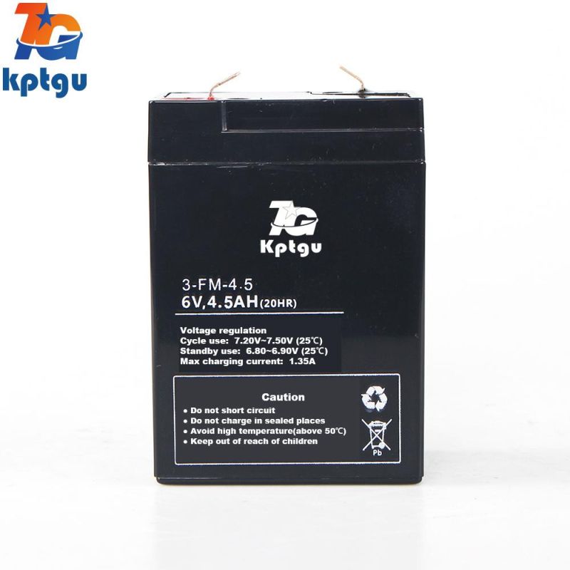 6V4.5ah AGM Scooter Battery Rechargeable Lead Acid Motorcycle Battery with IAF MSDS Certification