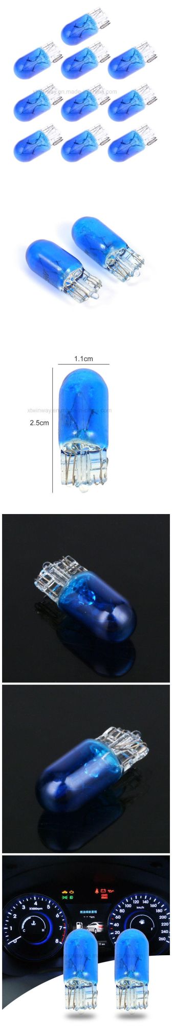 DC 12V T10 5W Motorcycle Halogen Instrument Indictor Light Bulb