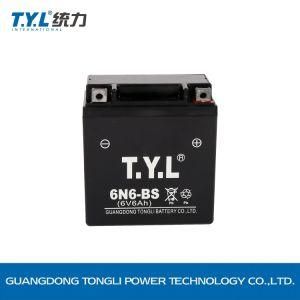 6V6ah 6n6-BS Black Lead-Acid Motorcycle High Performance Long Cycle Life Battery Motorcycle Parts