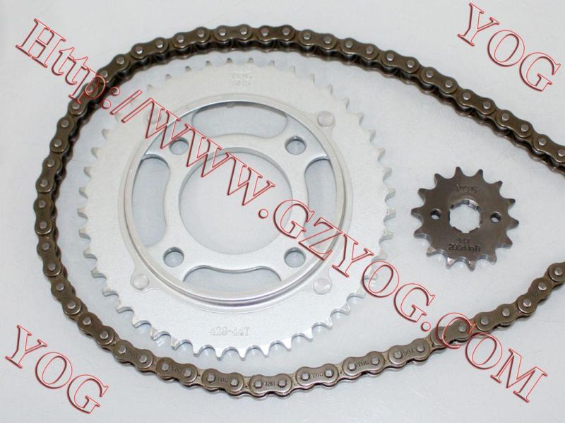 Motorcycle Chain Sprocket Set, Repuestos PARA Motocicletas, Kit De Transmision for Honda C100 Biz100