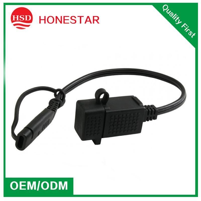 SAE to USB Cable Adapter Waterproof USB 5V 3.1A with Inline Fuse for Motorbike Cellphone Charger