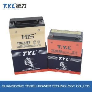 Yt7b-BS 12V6h Wet Charge Maintenance Free Lead Acid Motorcycle Battery