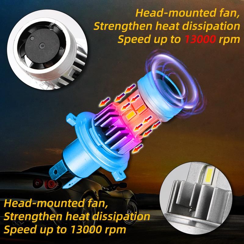 Motorcycle Bulb Near and Far Light Super Bright Light H4LED Headlights Three Claw Electric Scooter Headlights