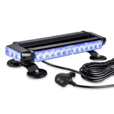 Waterproof 30W Magnetic Rooftop Blue LED Emergency Strobe Flashing Light Bar for Volunteer Firefighter Trucks EMS Law Enforcement Vehicles Car