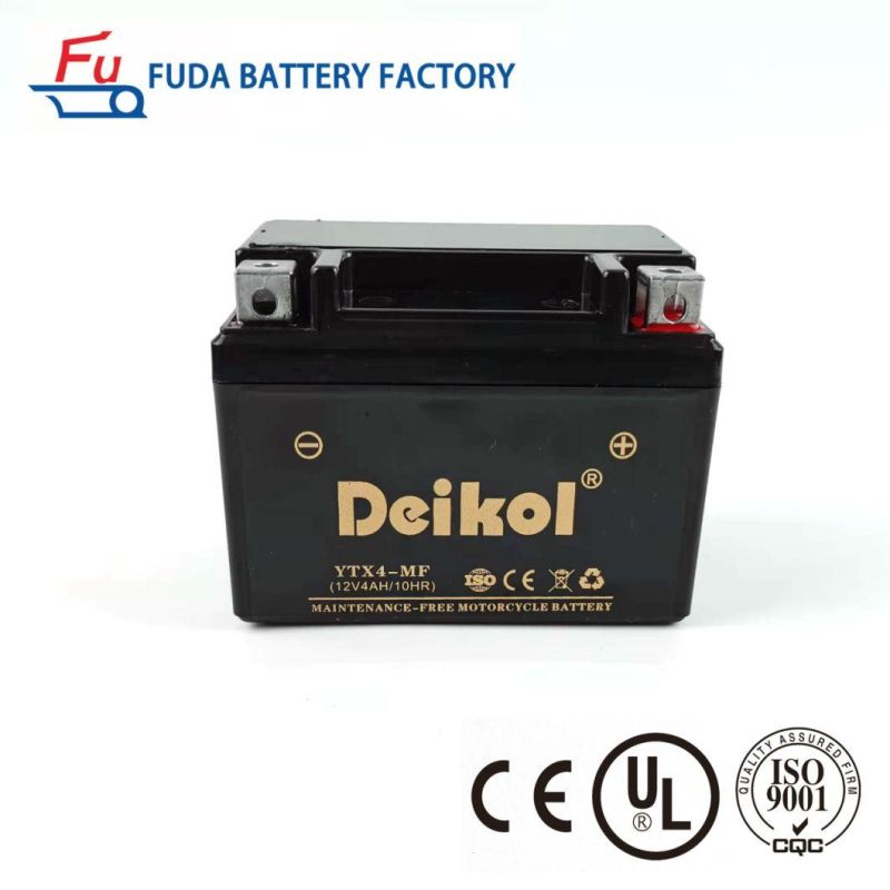 High Quality Ytx4 12V4ah Maintenance Free Lead Acid AGM Motorcycle Battery