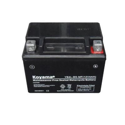 Yb4l-BS/Ytx4l-BS Motorcycle Maintenance Free Motorbike Battery 12V4ah