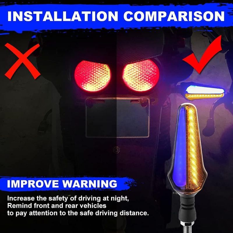 LED Motorcycle Turn Signal Indicator Lights with DRL Motorcycle Brake Light