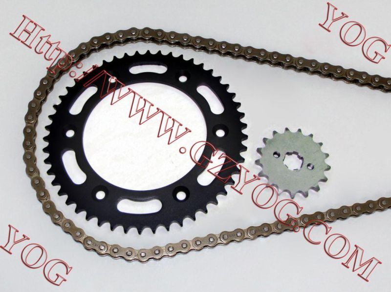 Yog Motorcycle Chain System Chain Sprocket Kit Tvs Victor Glx125 Tvs125