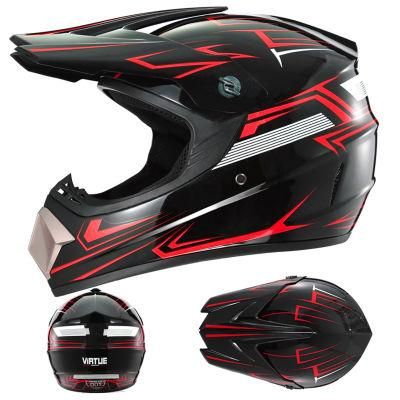Go Kartoff-Road Helmetred Phantom [Send Three-Piece Set]Electric Motorcycle Helmet Mountain Downhill Race Full Helmet