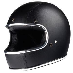 Liner Washable Fiberglass/ABS Full Face Motorcycle Helmet Leather DOT