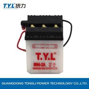 6n4-2A 6V4ah White Color Water Motorcycle Battery Motorcycle Parts