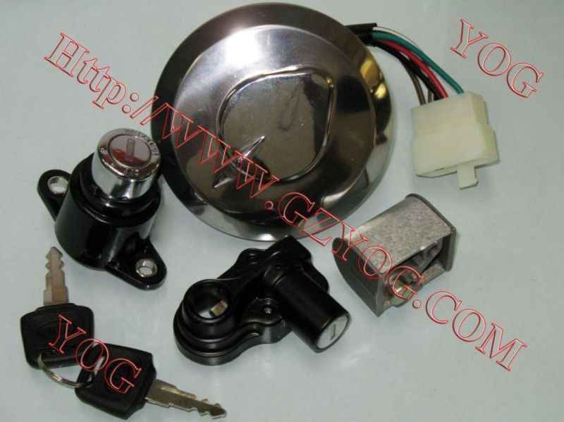 Motorcycle Parts Lock Set Ignition Switch Key Set Fuel Tank Cap Complete Llave De Contacto Cg125 Bajaj Boxer Hlx125