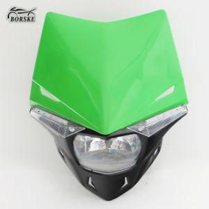Headlight Assembly Light with Bulb Dual Sport Motocross for Honda/Kawasaki/Suzuki/YAMAHA