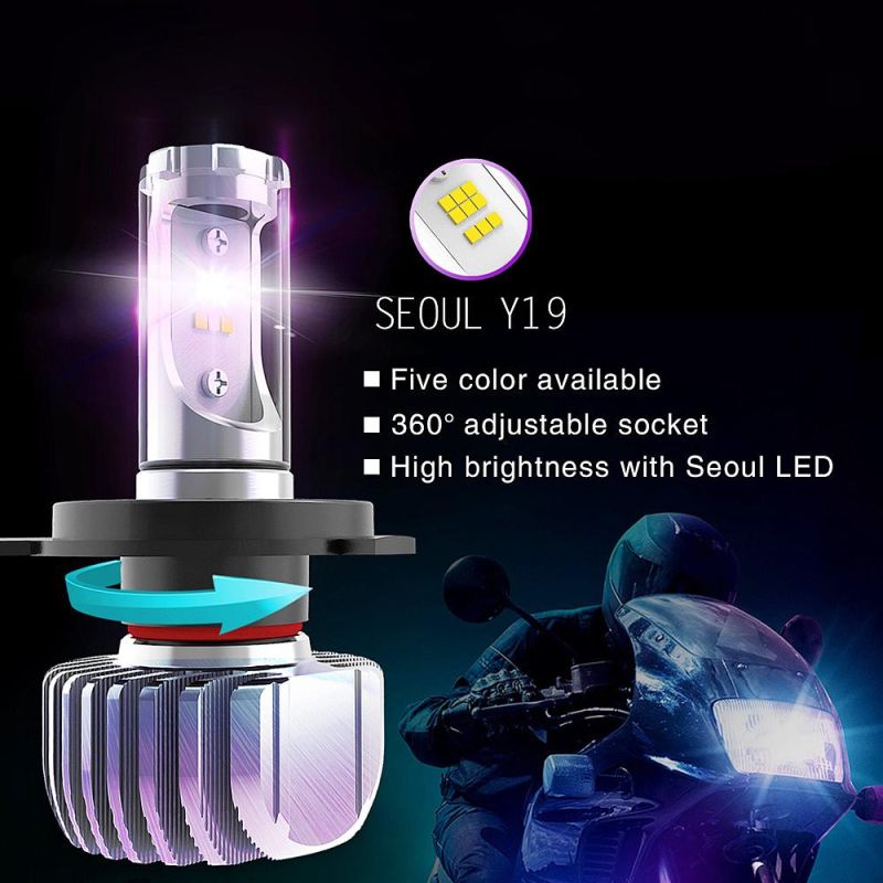 3600lm DIY Motorcycle Spare Parts LED Motorcycle Light Headlight   with Five Optional Colors