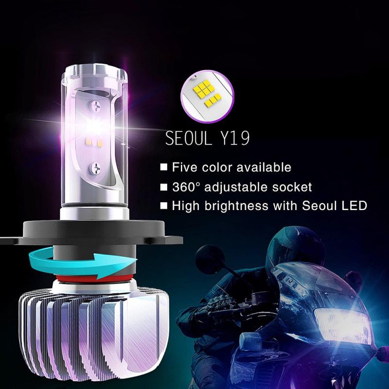 3600lm DIY Motorcycle Spare Parts LED Motorcycle Light Headlight with Five Optional Colors