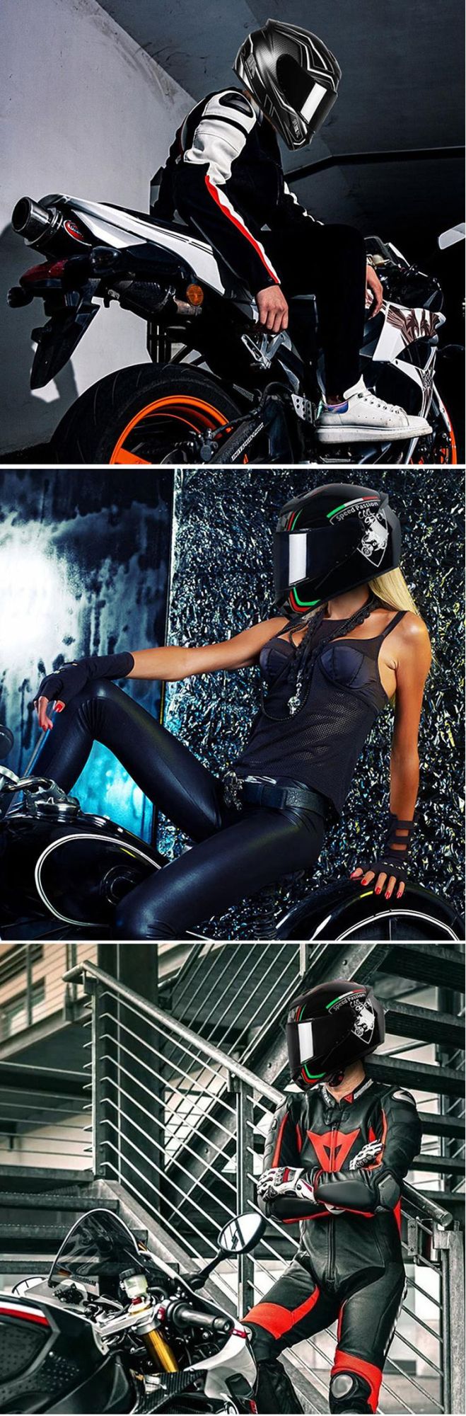 DOT Cool Black Motorcycle Helmet Full Face Motorcycle Helmets