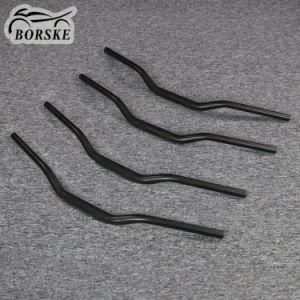 Borske 7/8&quot; 22mm Silver Motorcycle MID Handlebars Handle Bar Tubes Handlebar