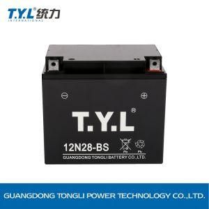 12n28-BS 12V28ah Orange Color Wet-Charged Mf Lead-Acid Motorcycle Battery