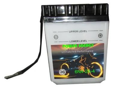 6N4-2A-4 Dy 6V4ah Conventional Flooded Lead Acid Battery VRLA Battery Solar Battery Dry Charged Battery Motorcycle Battery