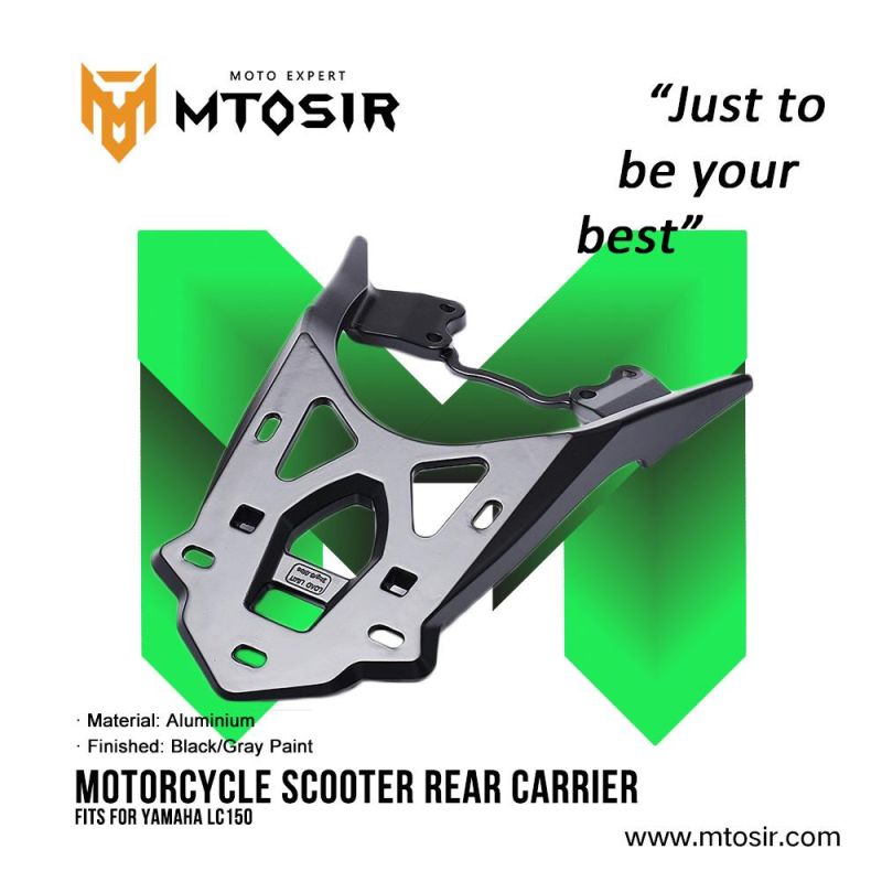 Mtosir Motorcycle Scooter Rear Carrier YAMAHA LC150 Black/Gray Paint High Quality Professional Rear Carrier
