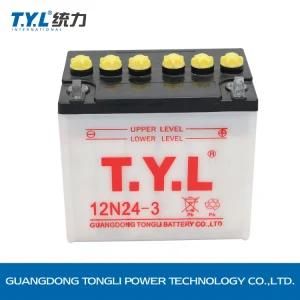 12n24-3 12V24ah White Color Water Motorcycle Battery Factory Price