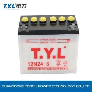 12n24-3 12V24ah White Color Water Motorcycle Battery Factory Price