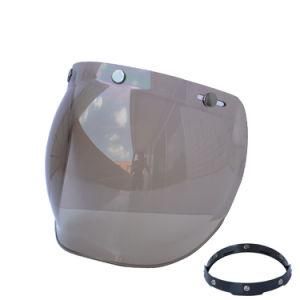 Tawny Adjustable Motorcycle Half Face Helmet Bubble Visor Easy Installation