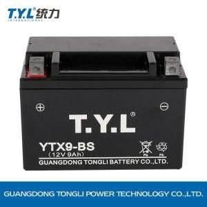 12V9ah Black Lead-Acid Motorcycle High Performance Long Cycle-Life Battery for YAMAHA Suzuki Ktm Honda