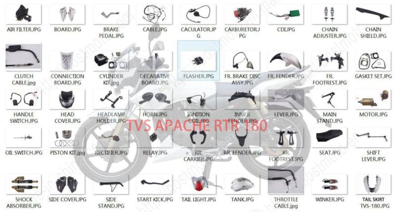 Motorcycle Spare Parts Gasket Set for Tvs Apache RTR 180cc Motorbikes