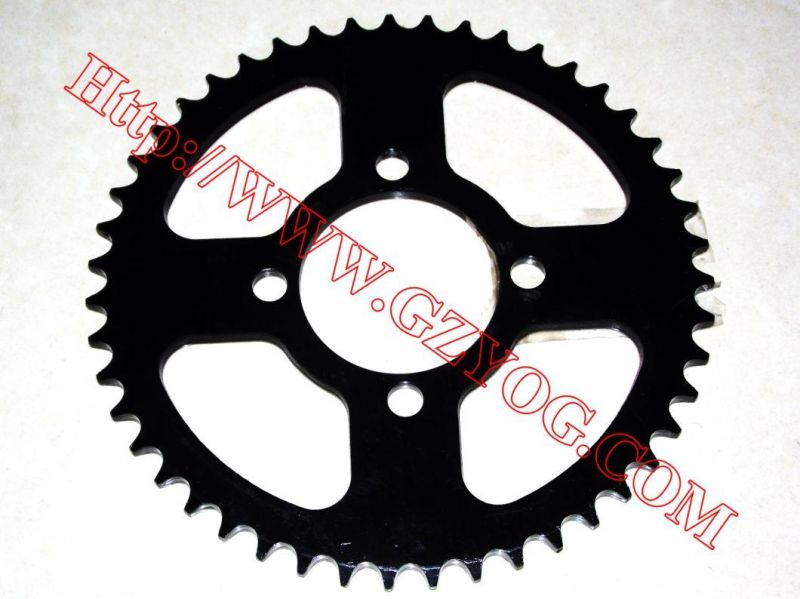 Yog Motorcycle Spare Parts Rear Sprocket for Ax100 Bajaj Bm100/150 Tvs Star