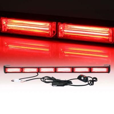 Easy Install Red High Visibility 27 Inch COB Traffic Advisor Police Strobe Light Bar