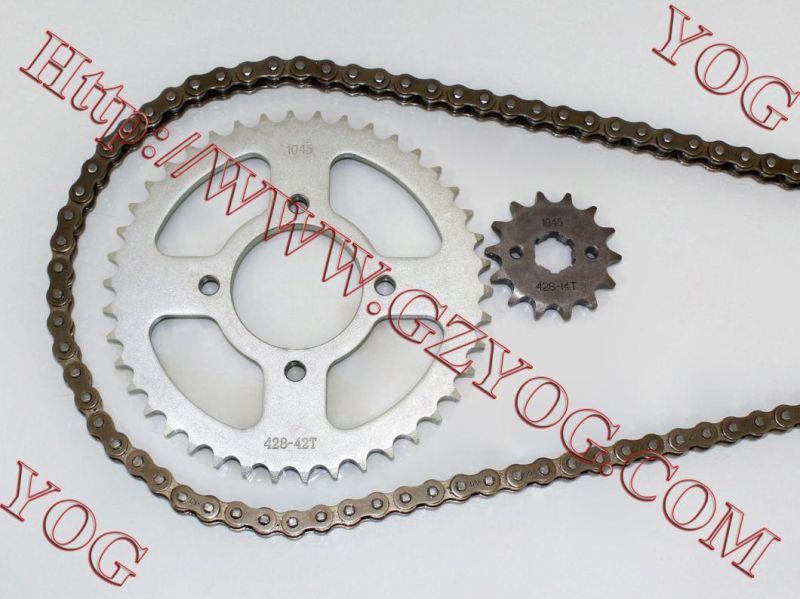 Yog Motorcycle Chain System Chain Sprocket Kit Tvs Victor Glx125 Tvs125