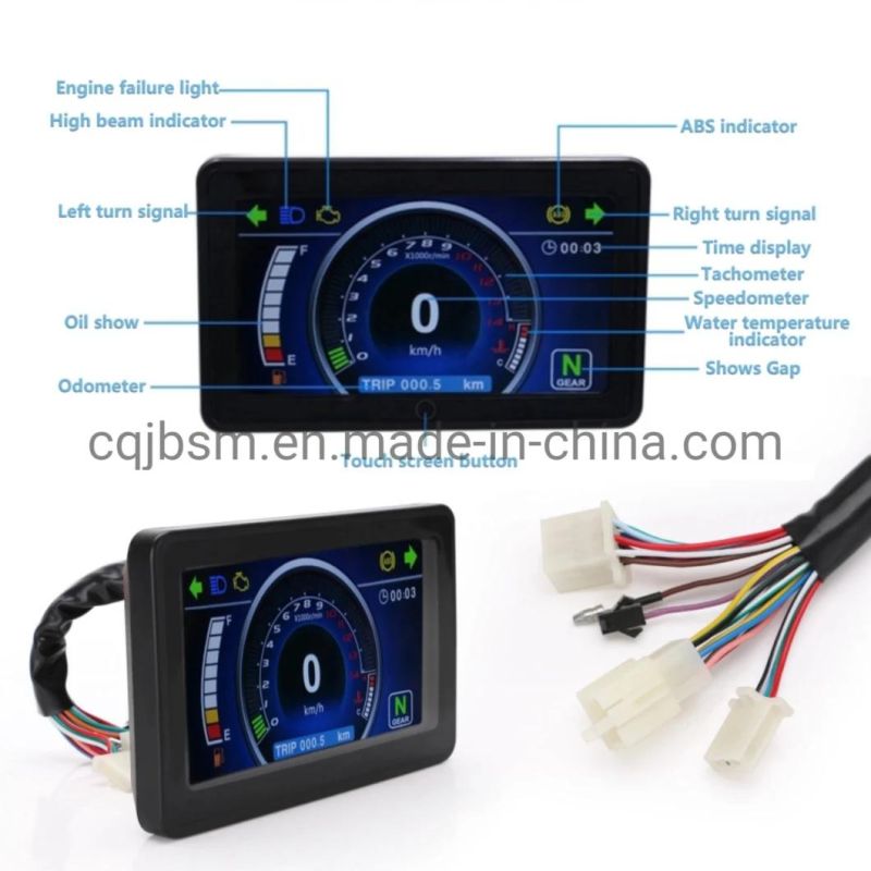 Cqjb New Style Waterproof Motorcycle Digital Speedometer