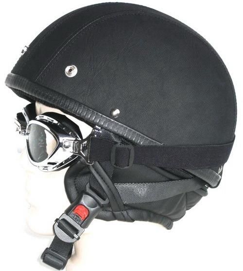 German Style Motorcycle Half Face Helmet with Goggles. Good Sale From China