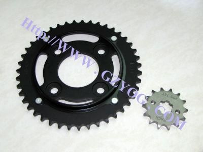 Yog Motorcycle Spare Parts Chain and Sprockets Kit Complete Racing off Road 45 Steel Titan Rx125 Gn125 GS125 Italika250z Dy100