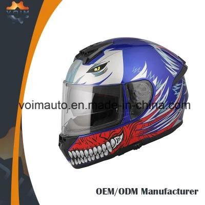 ECE DOT Full Face Helmen Motorcycle Helmet with Double Visor ABS