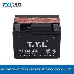 Hot Sell 12V 4ah Mf Sealed Lead Acid Battery for Motorcycle Starting with Factory Price Ytx4l-BS